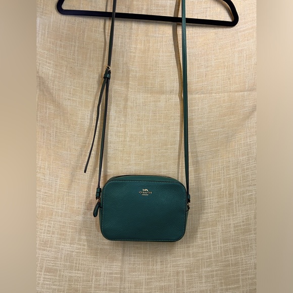 COACH Box Crossbody Bag In Pebble Leather Bright Jade $250 MSRP - Picture 12 of 13